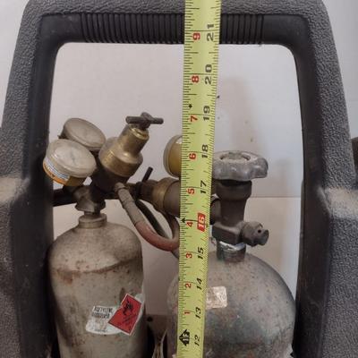 Welding Gas Tanks, Gauges, Torch including Turbo Tote Welding Tank Carry Caddy
