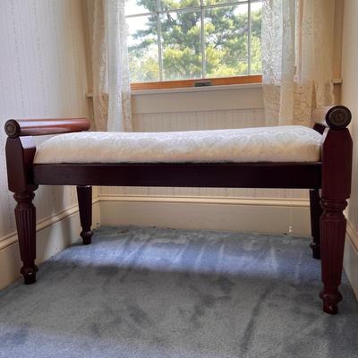 Solid Wood Upholstered Bench - Gorgeous Details