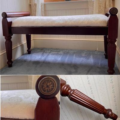 Solid Wood Upholstered Bench - Gorgeous Details