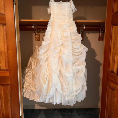 Gorgeous Vintage Wedding Gown with Hoop Skirt