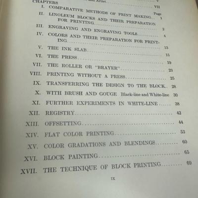RARE Linoleum Block Printing by Ernest W. Watson