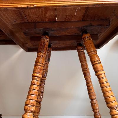 2 Vintage Two-Tier Square Wooden Parlor Tables