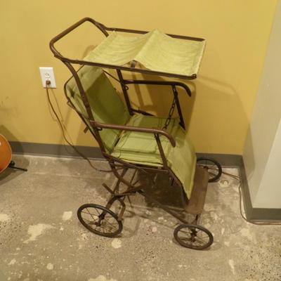 Collapsible Antique German Baby Carriage