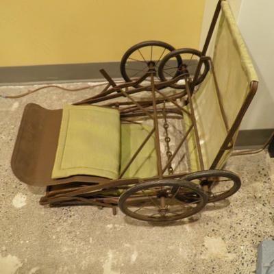 Collapsible Antique German Baby Carriage