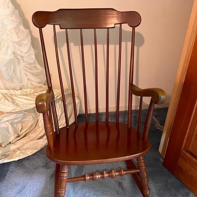 Vintage MCM Solid Wood Rocking Chair