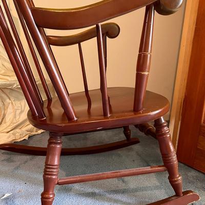 Vintage MCM Solid Wood Rocking Chair