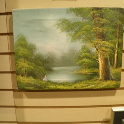 Original Acrylic Pastoral Painting on Canvas Signed W. Lavell 16"x20"