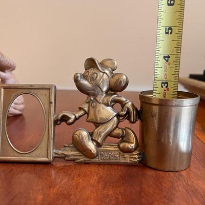 Vintage Toy Lot - Hazelle Rollins Puppet, E.T. Mug, Disney Mickey Brass Frame