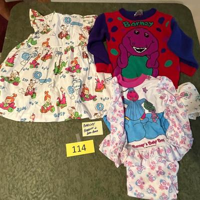 Vintage Barney & Flintstones Kids wear