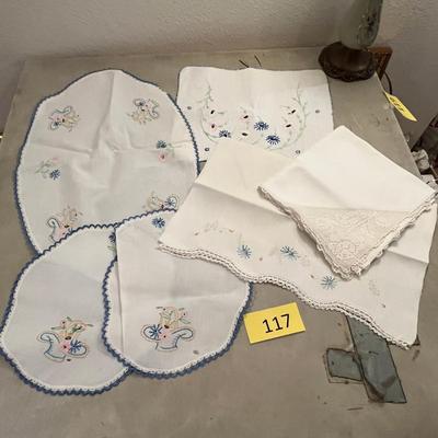 Embroidered linens