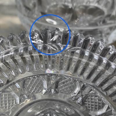 Bohemia crystal glass chocolate Box, 1900s antique candy jar