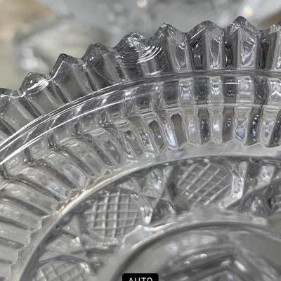 Bohemia crystal glass chocolate Box, 1900s antique candy jar