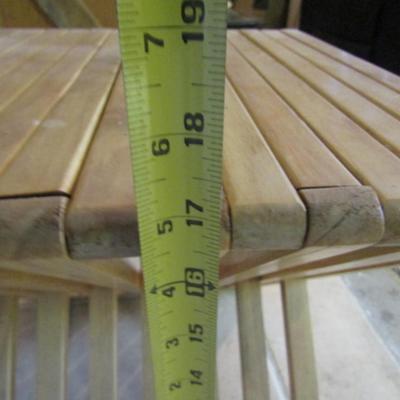 Folding Wood Slat Side Table