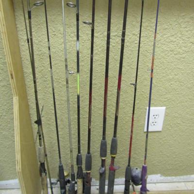 Collection of Fishing Rods and Reels