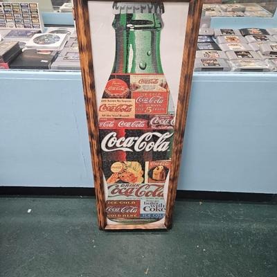 Coke puzzle art in frame