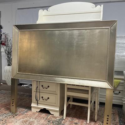 707 PIER ONE Silver Painted Queen Headboard