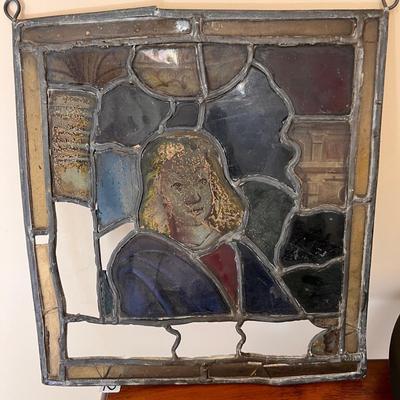 Lot 3 Vintage Stained Glass Art