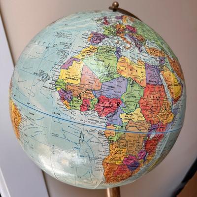 2 Vntg. CATA-RACK Industrial Metal File & Globe