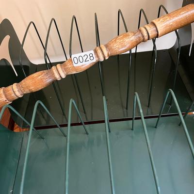 2 Vntg. CATA-RACK Industrial Metal File & Globe