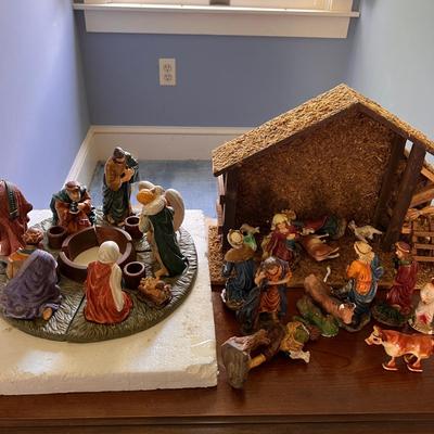 2 Christmas Nativity Sets - Long Rich