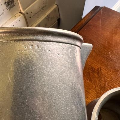 Vintage Pewter Pitcher Mug Set - Maryland Bicentennial