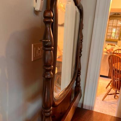 Antique 3 Drawer Dresser Vanity w Swivel Mirror