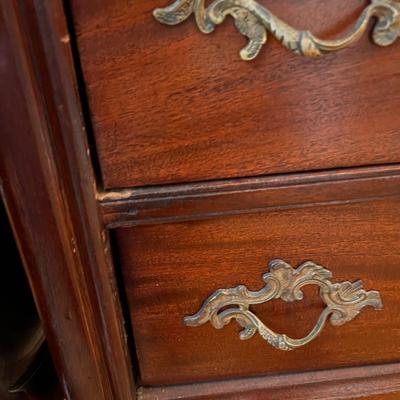Antique 3 Drawer Dresser Vanity w Swivel Mirror