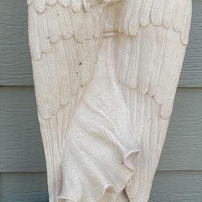 Angel with Bird Garden Statue