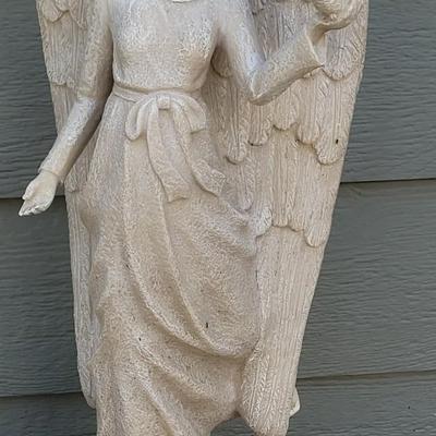 Angel with Bird Garden Statue