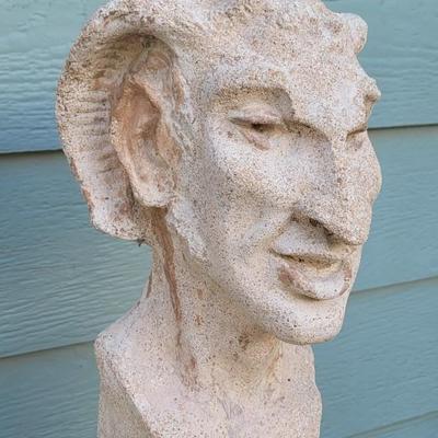 Old Mythology Bust Garden Sculpture