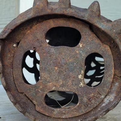 Heavy Wrought Iron Owl Candle Holder