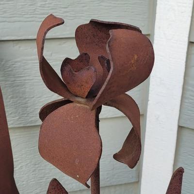 Heavy Metal Iris Garden Art