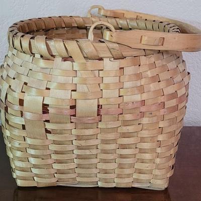 Antique Hand Made Gathering Basket
