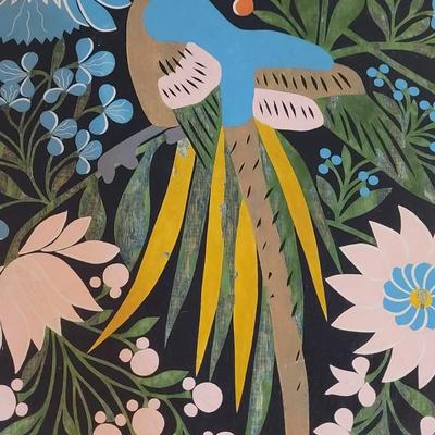 Antique Handpainted Bird Tray