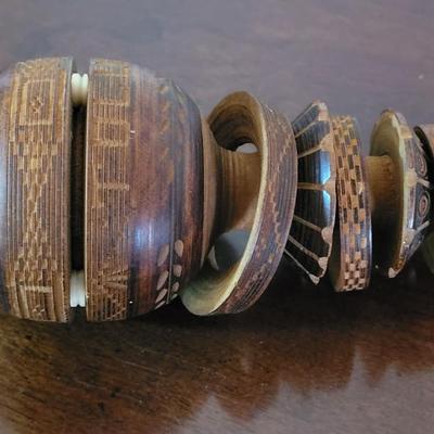 Vintage Handmade & Carved Mexican Molinillo Hot Chocolate Frother