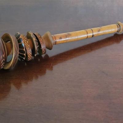 Vintage Handmade & Carved Mexican Molinillo Hot Chocolate Frother