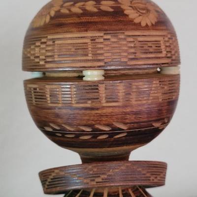 Vintage Handmade & Carved Mexican Molinillo Hot Chocolate Frother