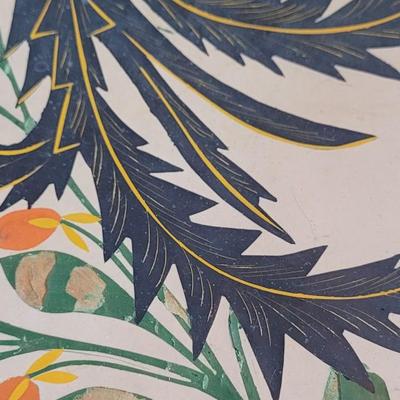 Antique Handpainted Wood Tray