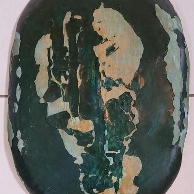 Antique Handpainted Wood Tray