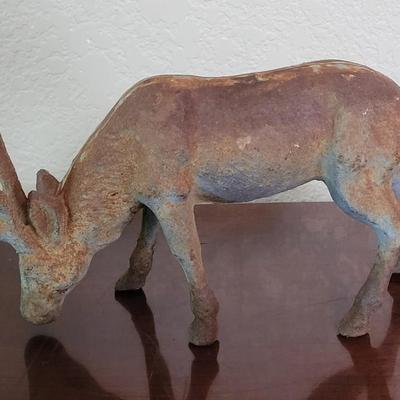 Heavy Cast Iron Elk Statue