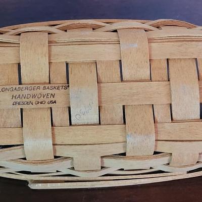 1994 Small Double Leather Handles Longaberger Basket