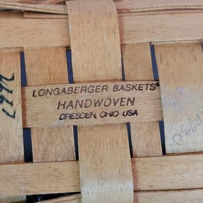 1994 Small Double Leather Handles Longaberger Basket