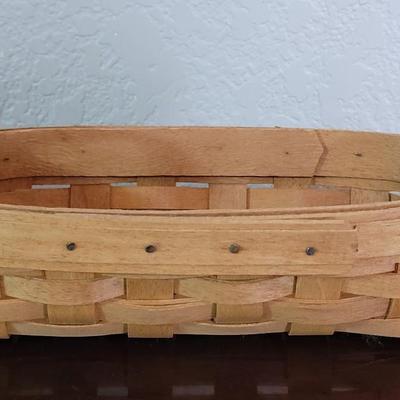 1994 Small Double Leather Handles Longaberger Basket