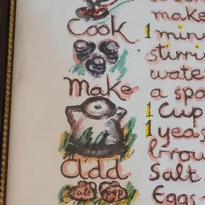 Original Watercolor 'Pan Cakes At the Lake' Art Signed & Dated