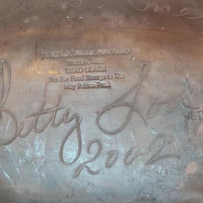 Vintage Turtle Creek Pottery 'Liberty Platter' Signed by Betty Lou