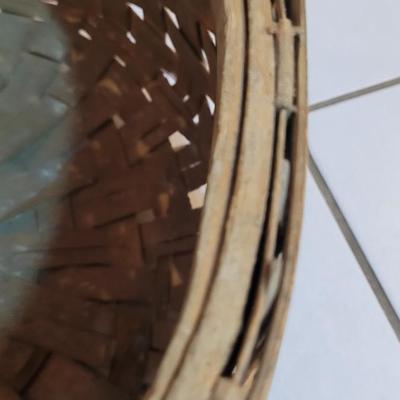 Antique Large Handmade Gathering Basket