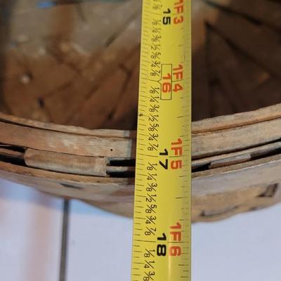 Antique Large Handmade Gathering Basket