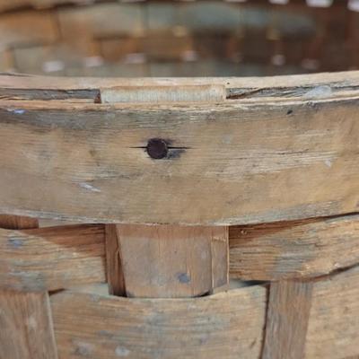 Antique Large Handmade Gathering Basket