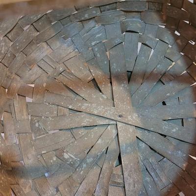 Antique Large Handmade Gathering Basket
