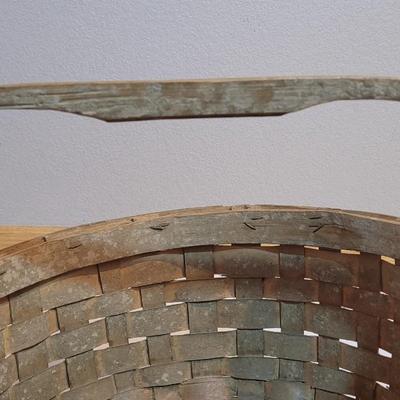 Antique Large Handmade Gathering Basket